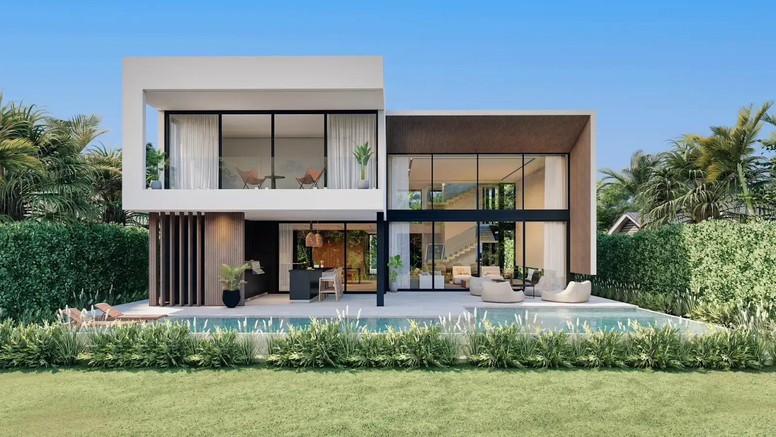 24 SW 24th Road - Rear elevation and pool rendering
