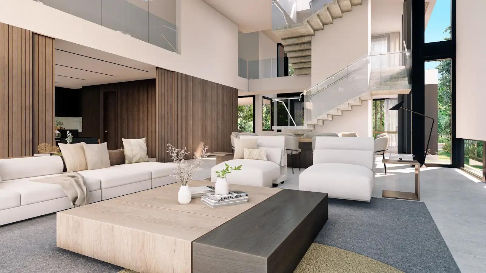 24 SW 24th Road - Living room and stair rendering